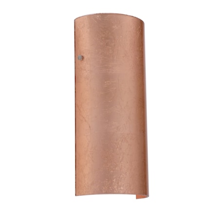 Besa Lighting Torre 14 Wall Sconce, Copper Foil, Satin Nickel Cap Finish, 1x75W Incandescent 8192CF-SN